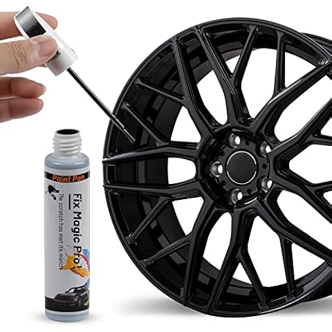Ouzorp Car Wheel Scratch repair Rim Touch Up Paint Rim Scratch Repair Pen Quick And Easy Wheel（BLACK Cover