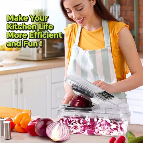 Yusshn Vegetable Chopper, 12-in-1 Food Veggie Chopper Cutter with Container by Yusshn - Used condition - Image 7