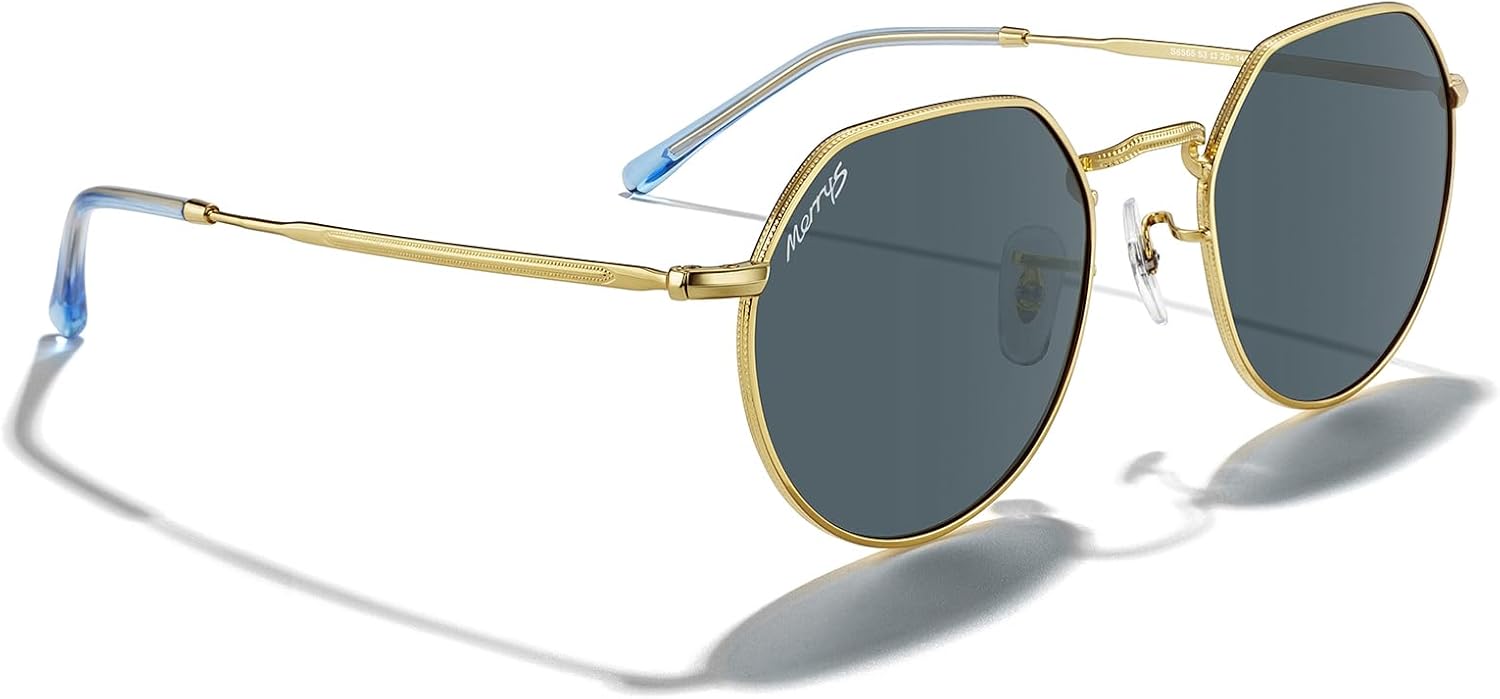 MERRY'S Round Polygon Metal Polarized Sunglasses for Women Men Retro Classic Vintage Shades S6565 - Image 5
