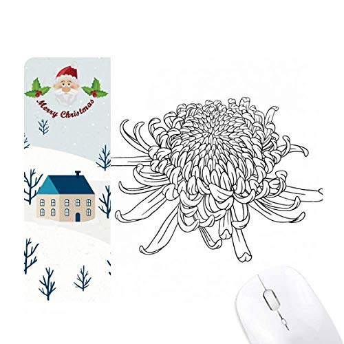 Tapis de souris fleur de chrysanthème pour bureau et idée cadeau de Noël