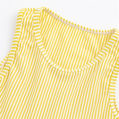 LIZENS Girls Two Piece Swimwear Striped Swimsuit for Kids Girls Swimsuit Tankini Set3