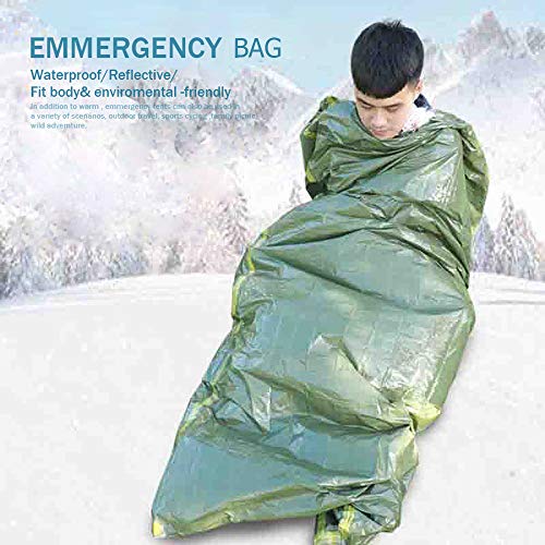 Emergency Survival Sleeping Bag Lightweight Waterproof Thermal Blanket Bivy Sack para Aventura al Aire Libre Camping Senderismo miniatura 4