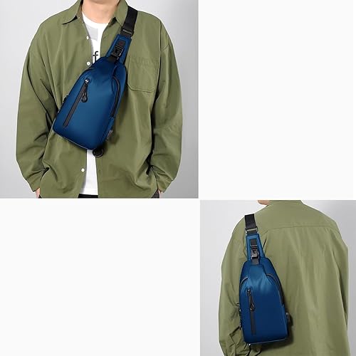 Miniatura 9 de NEWSEE Mochila para portátil resistente al agua, mochila para laptop de negocios con puerto de carga USB, Azul, Mochila de negocios diarios