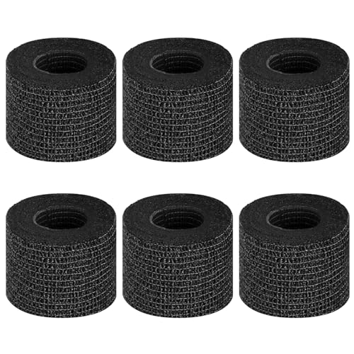 BUTBU 6 Rollos Venda Cohesiva, 5CM*4.5M Banda Venda Cinta Bendaje Adhesiva, Tape Crossfit, Esparadrapo Deportivo, Ven-Da Elastica Adhesivap para Muñeca Dedos Lesiones Deportivas, Hinchazón(Negro)
