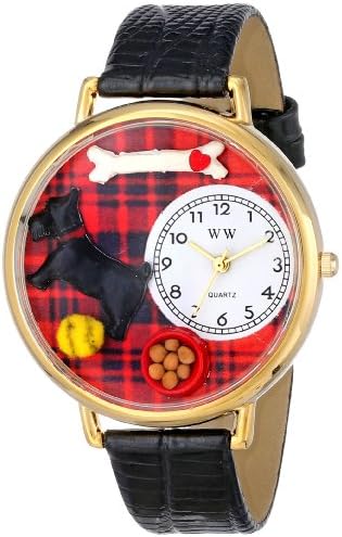 Whimsical Watches Unisex G0130067 Scottie Black Leather Watch