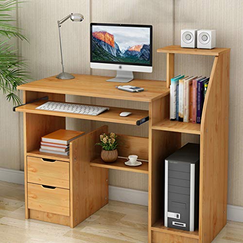 Computer Schreibtisch Mit Regal, Desktop Workstations Schreibtisch Für Home Office Laptop Tisch Mit Schublade Tastaturhalter, Multi Speicherplatz