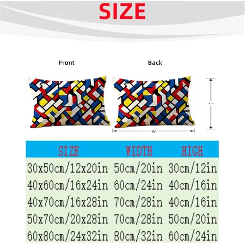 Fundas cojines 80 x 60 cm con diseño geométrico y cremallera invisible pack de 4 YCBZ-1291 6