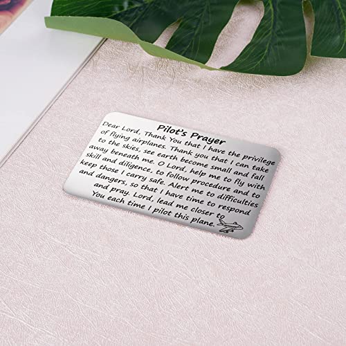 Aesnefe Pilot’s Prayer Wallet Card for Pilot Boyfriend, Aviation Gifts for Pilot Graduation, Future Pilot Gift for New Pilot, Pilot Birthday Jewelry for Him Dad3