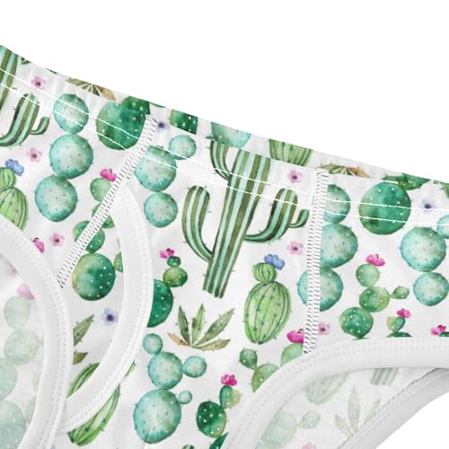 Boys' Exclusive Briefs Toddler Underwear 95% Combed Cotton Boxerbriefs 2T Cactus Pattern 84