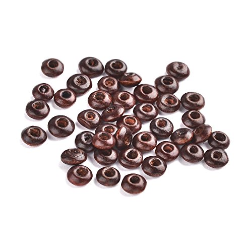 Dark Brown Wood Plain Rondelle Beads 3mm x 6mm for Jewellery Making & Home Decor (Pack of 700+)