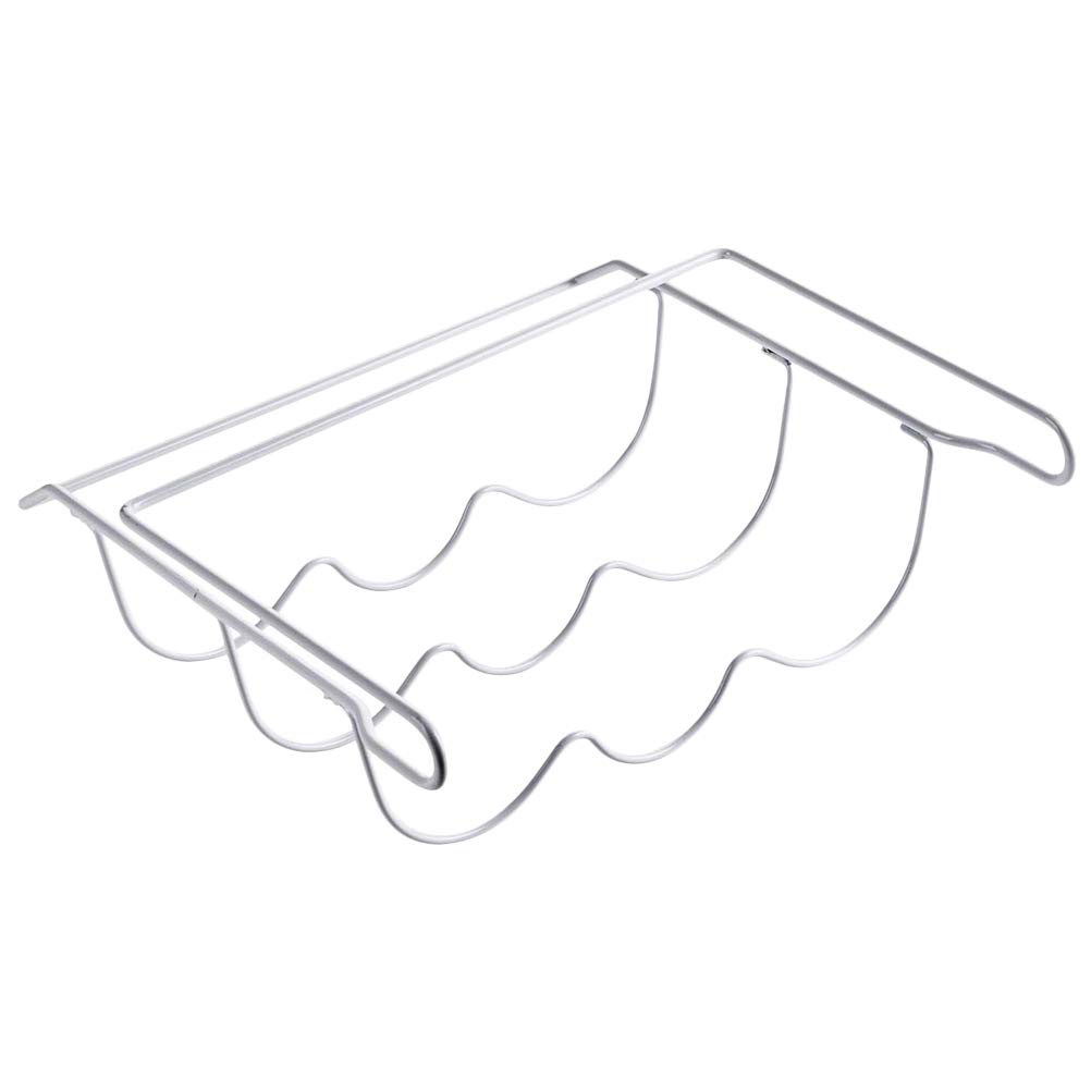 FRCOLOR Organizer Elevata capacità di Carico Resistente alla Ruggine in Ferro Bianco Frigorifero per Bottiglie e Lattine per Frigoriferi e Bar
