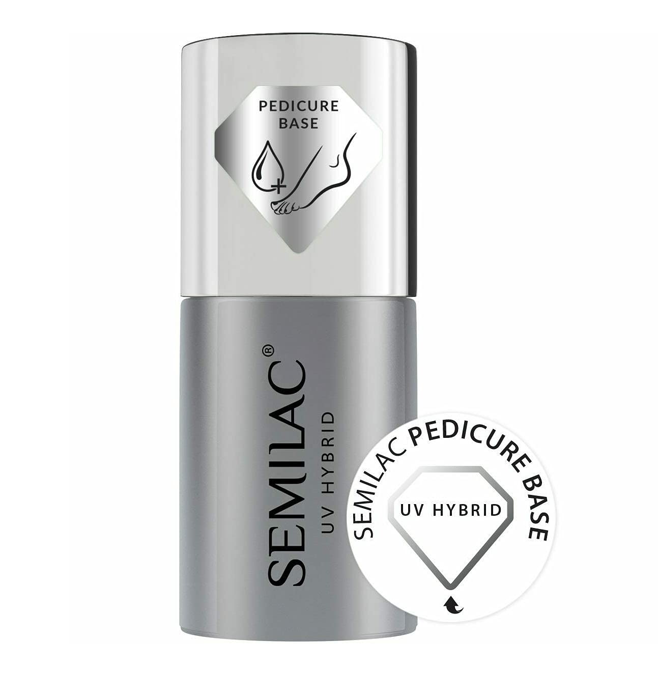Semilac Base de pedicura para esmaltes de uñas UV, 7 ml
