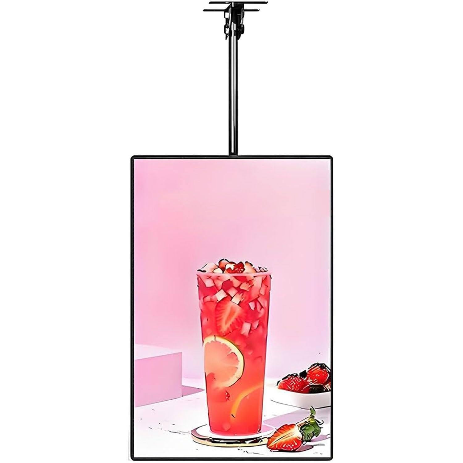 Reproductor Multimedia publicitario con USB para señalización Digital o TV, Pantalla inalámbrica con función para Compartir Fotos, Formato Horizontal/Vertical, 50 x 60 cm (Vertical