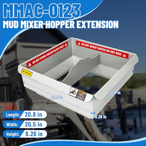 Image of πΌπππππ
π MMXR-3221 Mud Mixer Set, MMAC-0123 Mud Mixer Hopper Extension and MMAC-0133 Chute Extension, Rust Resistant Heavy-Duty Steel, for Large Construction, 3-Yr Service