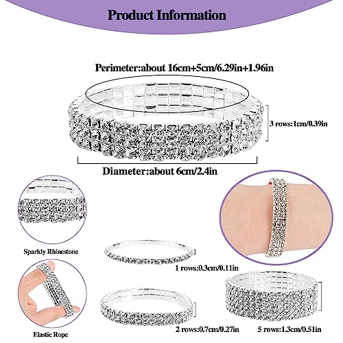 Rhinestone Bangle Stackable Stretch Bracelet2