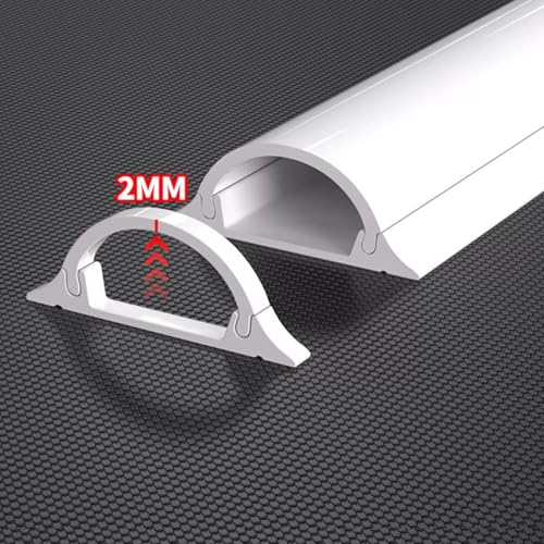 Cubrecables de PVC suave para piso, autoadhesivo, cubre cables para evitar tropiezos (43 x 15 mm) miniatura 5
