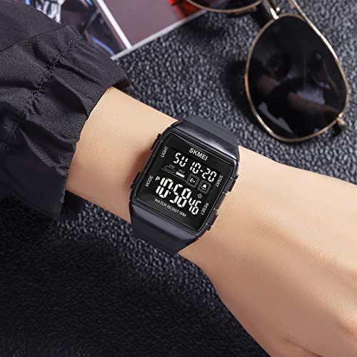 Image of Gosasa Unisex Digital Sports Watch - Multifunction, 50M Waterproof, Silicone Strap, Stopwatch, Alarm, Countdown, Dual Time Zones for Men and Women