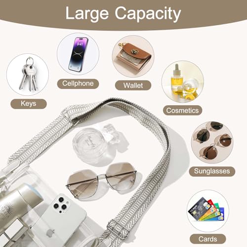 Clear Crossbody Bag Stadium Approved for Women，clear Bags for Stadium Events,clear Purse for Concerts4