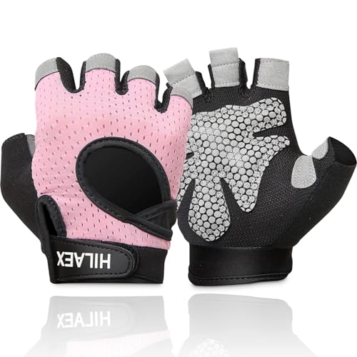 HILAEX Trainingshandschuhe für Damen Herren, Fitness Handschuhe...
