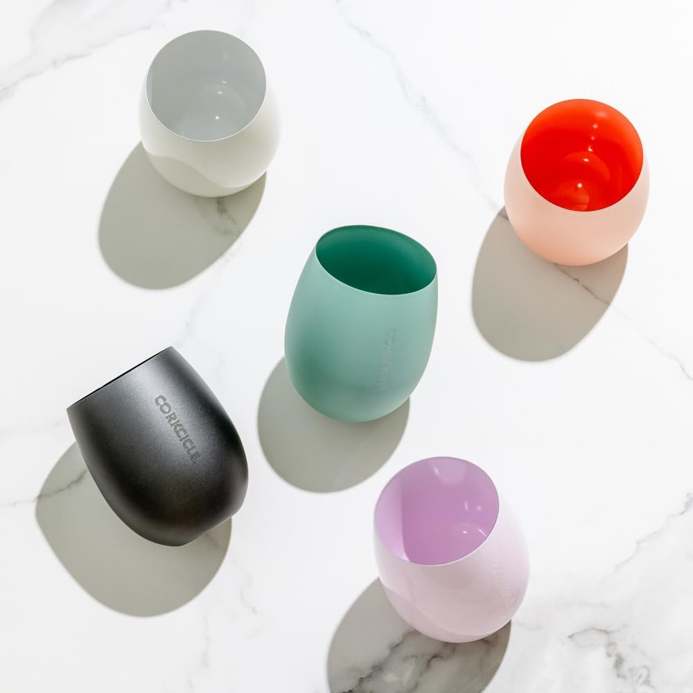 Corkcicle Sommelier Stemless - Double Pack - Gloss Oat Milk