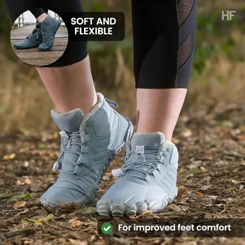 Image of Hike Footwear Caspar Pro HF - Non-slip and Healthy Comfortable Winter Barefoot Pro Shoes Provide Warmth and Support, Natural Walking Hike Boots For Women Men