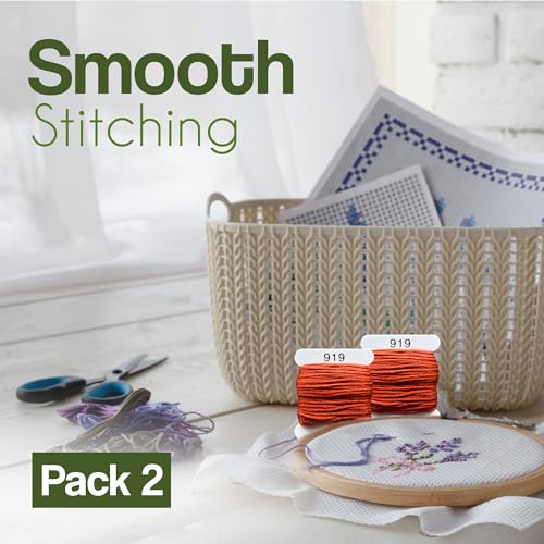 Image of Embroidery Floss Kit and Refills - Cotton Threads - DMC Color Coding for Cross Stitch, String Crafts, Friendship Bracelets