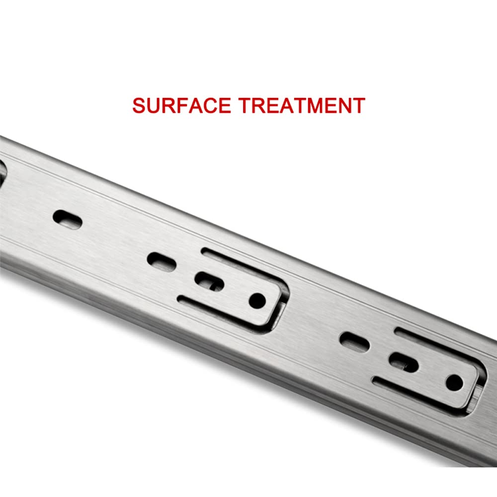 AGAATI Cassetto Scorrevole in Acciaio Inossidabile Cassetto a Chiusura Morbida 10"- 22" Binario Scorrevole a Tre sezioni Scorrevole per mobili Ferramenta per mobili,10in (20in)