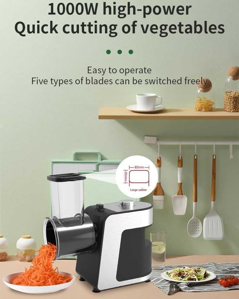Rallador eléctrico para queso 220v con 5 conos intercambiables miniatura 3
