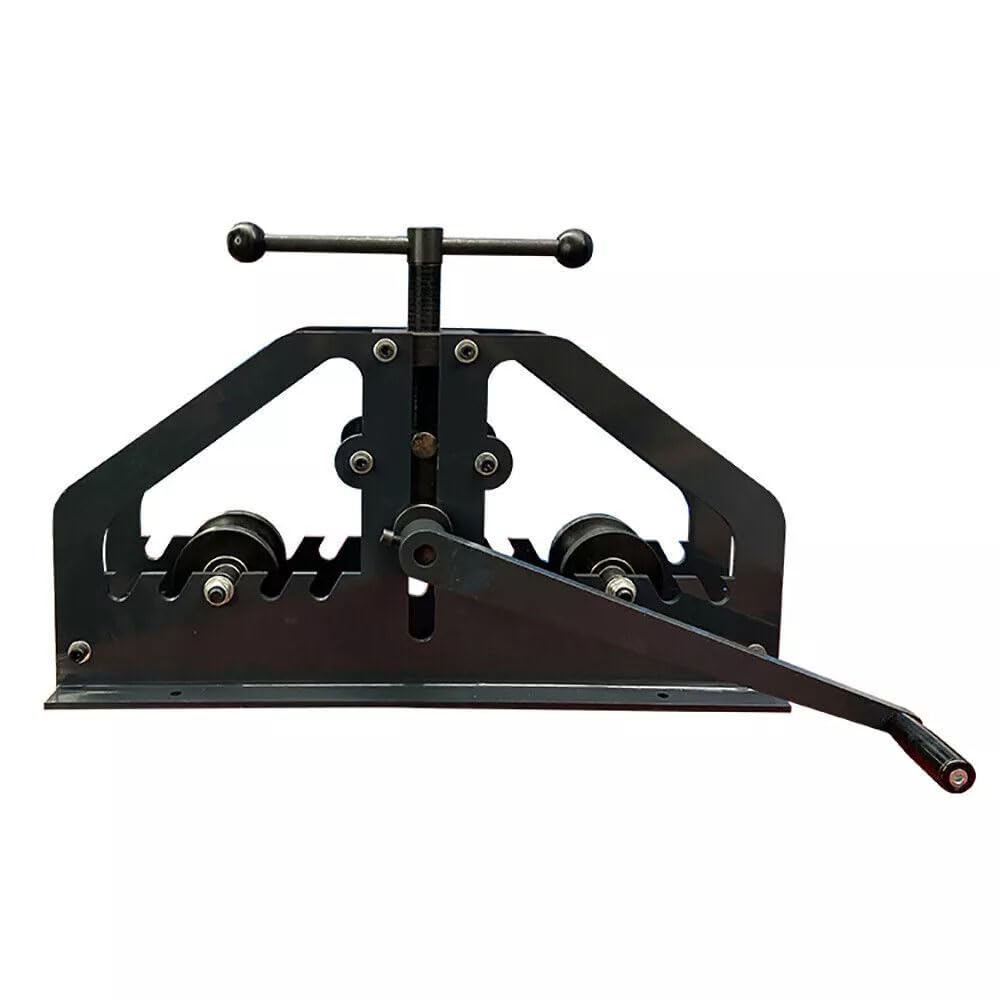 Manual Tube Pipe Roller Bender TR-60 Roller Bending Machine Industrial Tube Roll Bender with Die, Bend Thickness 1.5 in. for Repair Shop, Metal Fabrication Shop