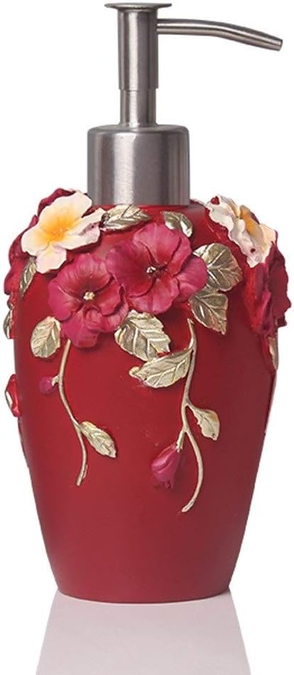 Countertop soap Dispenser, 2.3""x 3""x 6.8"" Lotion Pump 250ml 8.4oz,soap Holder Resin Shower Dispenser for Bathroom Dish Soap Soap dispensers, Red