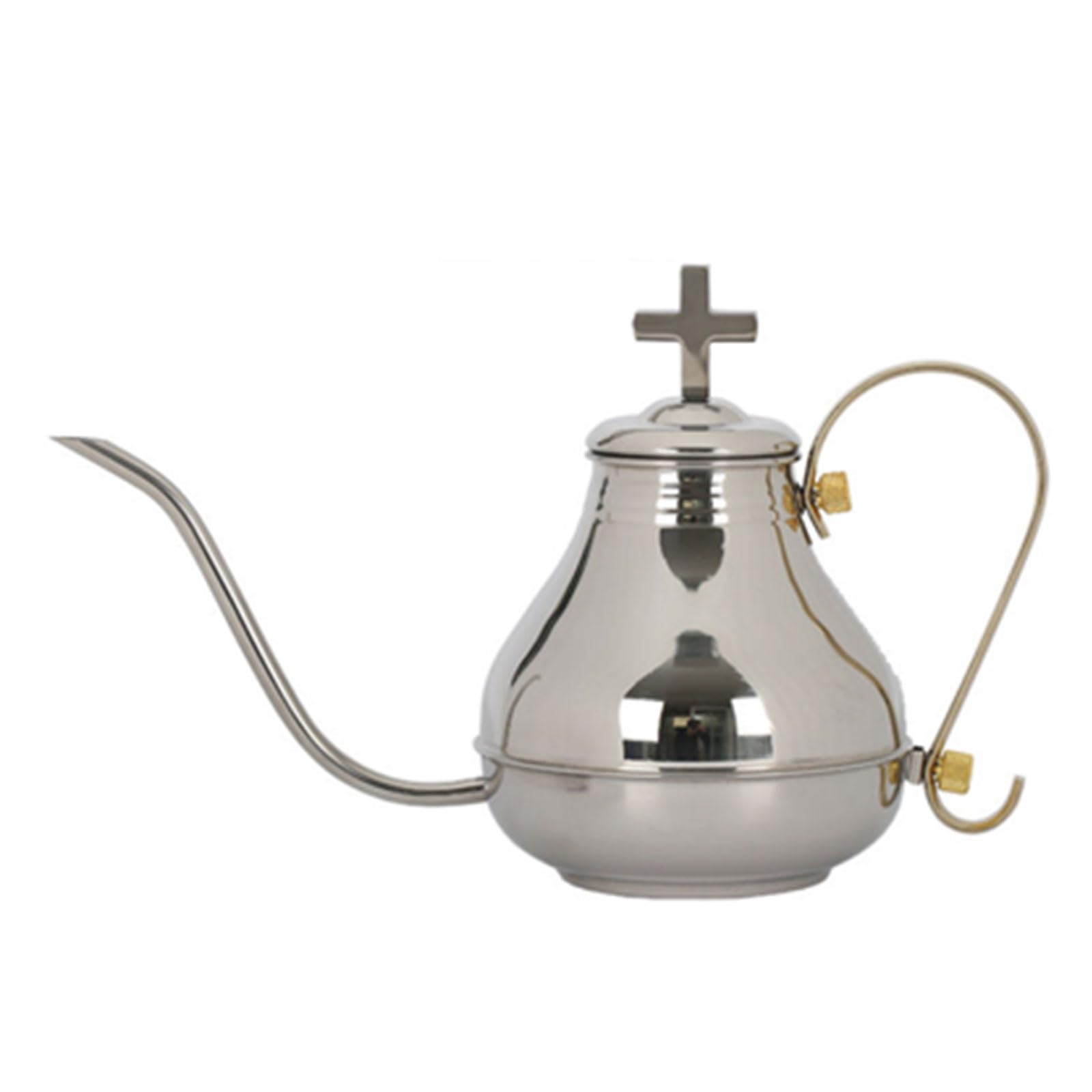 Jazuaiao Religious Event Drink Container Stainless Steel Religious Pitcher Communion Wine Dispenser Kettle Drinkware Kitchen Kettle with Handle