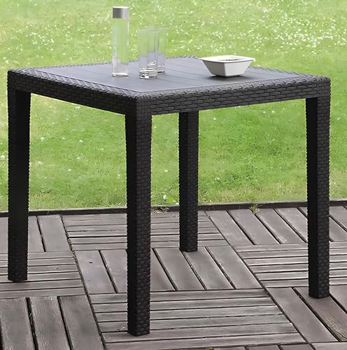 Table de jardin King anthracite en métal pour terrasse