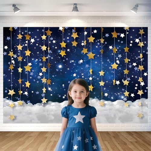 Fondo fotográfico Estrella Dorada Noche Nubosa 70.8 x 47.2 in miniatura 5