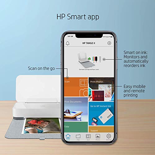 Hp Tango X Smart Home Printer W/ Indigo Linen Cover – All-In-One Inkjet Wireless Computer Mobile Printer, Scanner, Copier, Instant Ink Ready Voice-Activated Compatible With Alexa (3Dp64A) (Renewed) #TOP3
