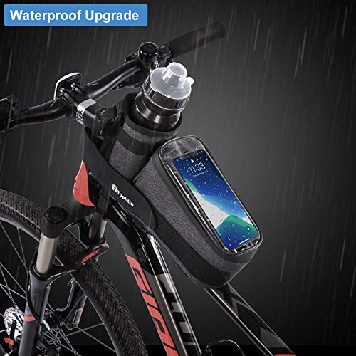 TOOLITIN Bike Phone Front Frame Bag with Water Bottle Holder, Removable Insulated Cup Bag with Tighter Buckle, Bicycle Bag for Mountain, Fixed Gear, Folding, Road Bikes - Thumbnail 3