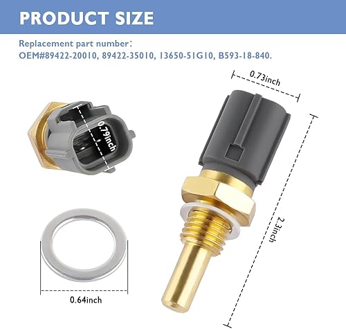 Miniatura 2 de Sensor de temperatura del refrigerante del motor – Accesorios profesionales para automóviles OEM # 89422-20010 89422-35010 Sensor de temperatura del