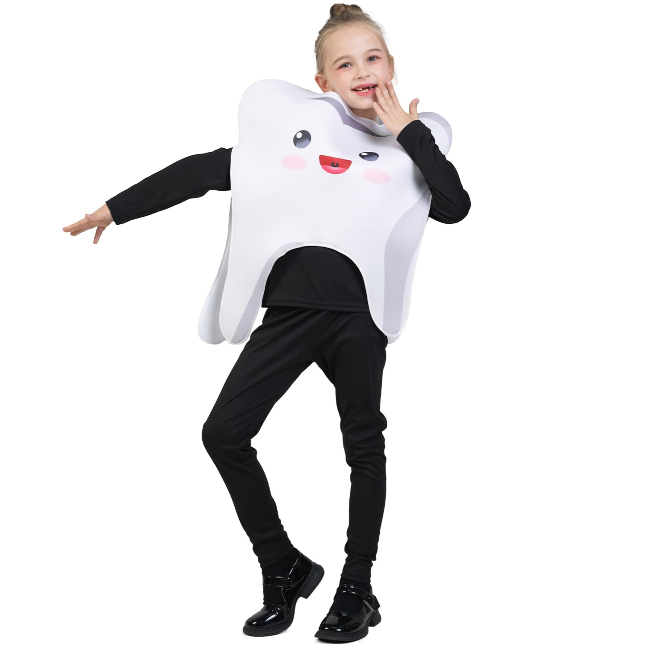 SEA HARE Kids Fun Happy Teeth Role Play Costume, White - Image 2