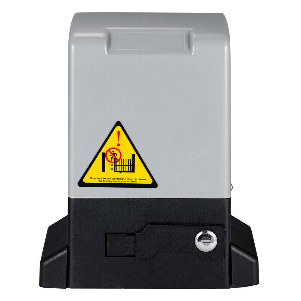 Yilikiss Automatic Sliding Gate Opener Kit 370W Heavy Duty Electric Gate Operator For Gate Up To 800 Kg, Security Gate Operator With With Infrared Sensor Remote Control & 8Pcs Racks