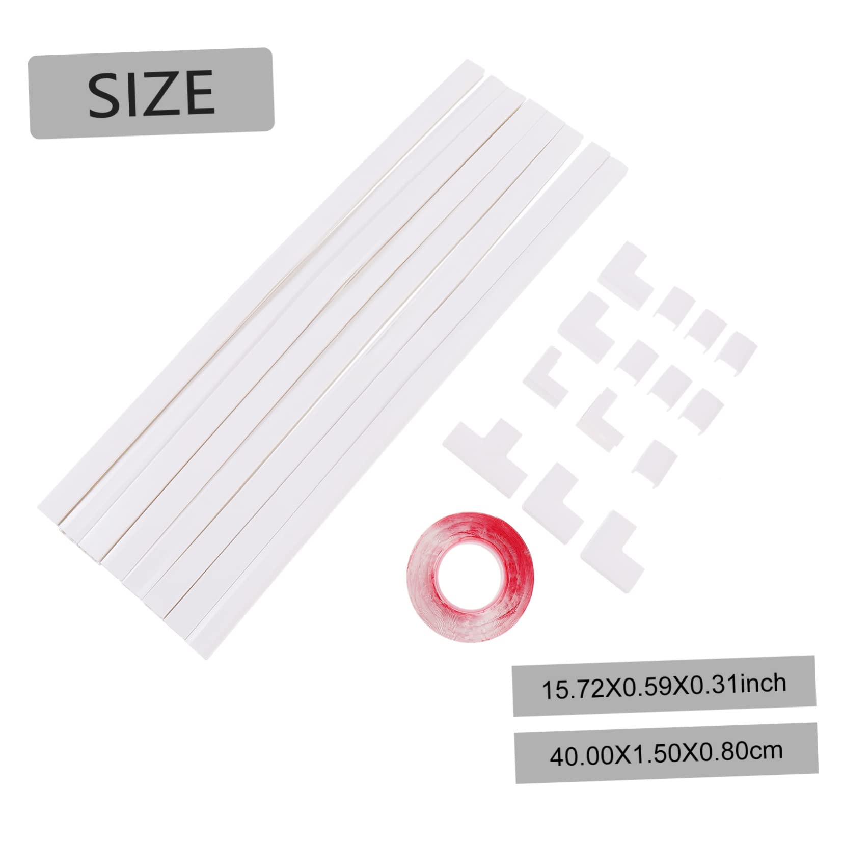 Lurrose 1 Set Canalina Nascondi Copertura per Flessibile per Tv e Facile Installazione e Personalizzabile Organizzatore per Naturale