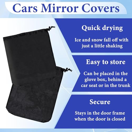 Image of 6Pcs Side Mirror Covers with Drawstrings, Rearview Accessories
