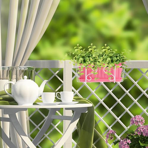 Jardinería vertical eficiente con el soporte para plantas colgante POPETPOP ligero en rosa 5