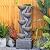 SERBILHOME 6-Tier Outdoor Water Fountains 48.75''H Large Fountain and Waterfalls with LED and Pump Floor Standing Waterfall for Garden, Patio, Backyard, Deck, Porch and Home Art Decor