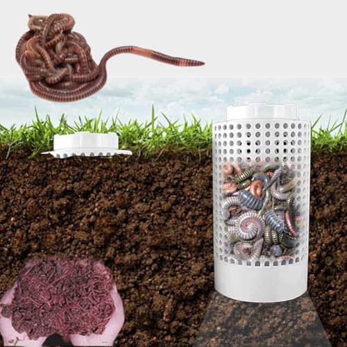 Cestino per compost da esterno, compostiera per vermi interrati, per aiuole e cortili rialzati, per ridurre i rifiuti alimentari, compostatore sostenibile per vermi