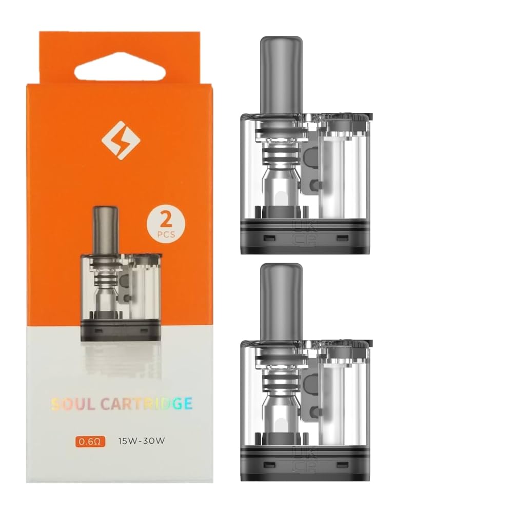 Cartouche Geek'Vape Soul Pod 4 ml 0,6/1,0ohm pour Soul Pod Kit Cigarette  Electronique Vaporisateur 2 pices/paquet Original (0,6 ohm) - No Nicotine  : Amazon.fr: High-Tech