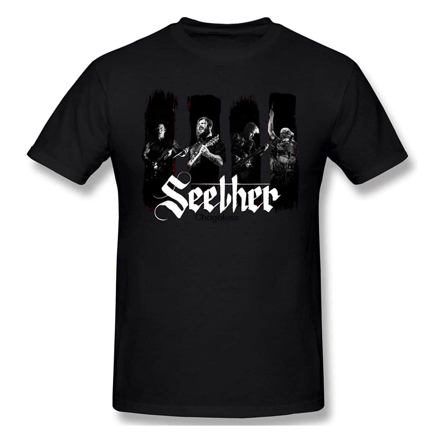 KAISUOJohnnyKJayTee-Men-S-e-e-t-h-e-r-T-Shirts-with-Men-s-Black-Short Black