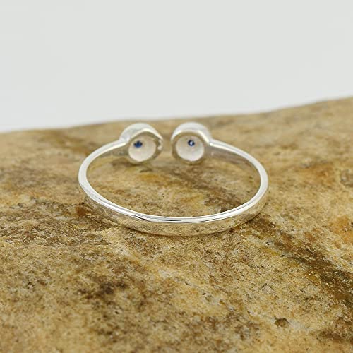 Bague réglable en argent sterling 925 résolvant les problèmes de taille - 7