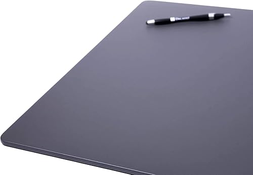 Miniatura 4 de DACASSO Tapete de cuero sintético para mesa de conferencias, tapete de cuero de lujo para escribir, protector acolchado para superficie de