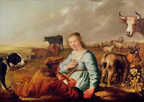 Toile Scène pastorale Aelbert Cuyp pour une déco de salon élégante