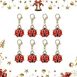 AHEJIOO 30 Stück Geschenke Marienkäfer Deko, Glückskäfer, Silvester Glücksbringer, Schlüsselanhänger Weihnachten Geschenke Deko, Geeignet Für Die Dekoration Verschiedener Geschenke