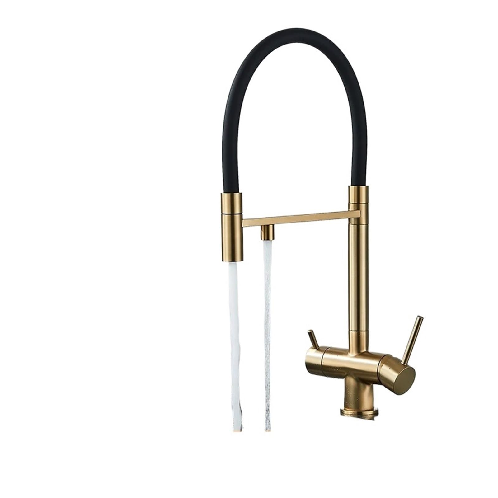 Robinet cuisine filtré gris noir pour éliminer le goût de chlore